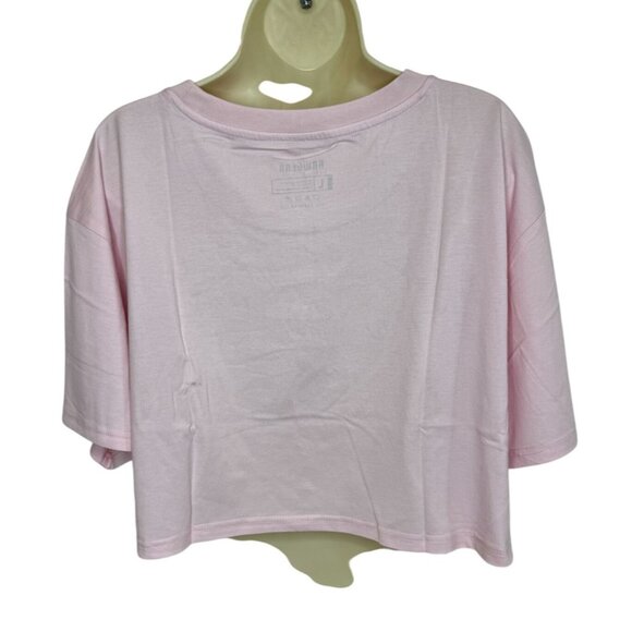 NEW Raw Gear ‘WAR’ Pink Crop Tee - Size L - Picture 2 of 4